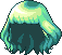 Black Marron Hair, green