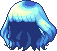 Black Marron Hair, blue