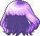 Black Marron Hair, purple