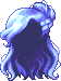 Black Aerial Hair, blue