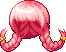 Upturned Pigtails Hair, red