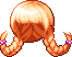 Upturned Pigtails Hair, orange