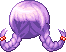 Upturned Pigtails Hair, purple