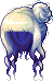 Black Daisy Bun, blue
