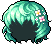 Black Dahlia Hair, green
