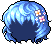 Black Dahlia Hair, blue