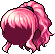 Black Heroine Ponytail, red