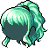 Black Heroine Ponytail, green