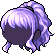 Black Heroine Ponytail, purple