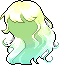 White Fairy Queen Titania Hair, green