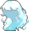 White Fairy Queen Titania Hair, blue