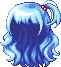 Black Apple Tea Hair, blue