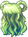 Black Moon Child Hair, green