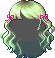 Black Ribbon Wave Hair, green
