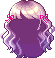Black Ribbon Wave Hair, purple