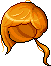 Black Waxing Moon Hair, orange