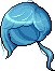 Black Waxing Moon Hair, blue