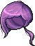 Black Waxing Moon Hair, purple