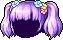 Black Flower Pigtails, purple