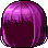 Black Young Bob Hair, purple