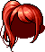 Black Side Ponytail, red