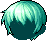 Black Short 'n' Sharp Hair, green