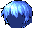 Black Short 'n' Sharp Hair, blue