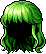 Lily Wave Hair, green