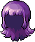 Black Lovely Kitty Hair, purple