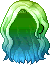 Black Lovely Lass Hair, green