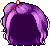 Pinned Wave Hair, purple