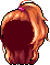 Black Half Up Ponytail, orange