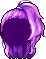 Black Half Up Ponytail, purple