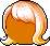 Black Soft Curl Hair, orange