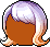 Black Soft Curl Hair, purple