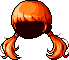 Black Super Cutie Hair, orange