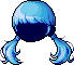Black Super Cutie Hair, blue