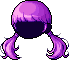 Black Super Cutie Hair, purple