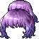 Black Krinkle Cut  Hair, purple