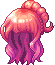 Black Mermaid Curl Hair, red