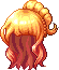 Black Mermaid Curl Hair, orange