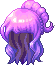 Black Mermaid Curl Hair, purple