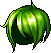 Black Mystic Bobbed Hair, green