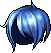 Black Mystic Bobbed Hair, blue