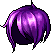 Black Mystic Bobbed Hair, purple