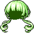 Black Whipped Pigtails, green