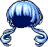 Black Whipped Pigtails, blue