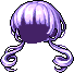Black Whipped Pigtails, purple