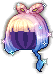 Black Glowy Butterfly Hair, purple
