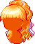 Black Rainbow Hair, orange